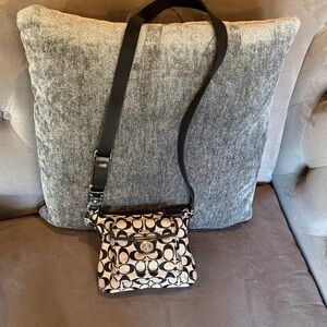 Coach Black and Tan Crossbody Bag